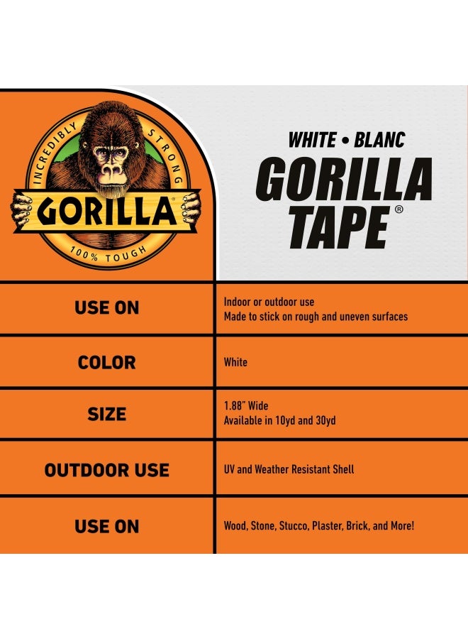 Gorilla White Duct Tape 1.88" X 10 Yard White Pack Of 1 - Image 5
