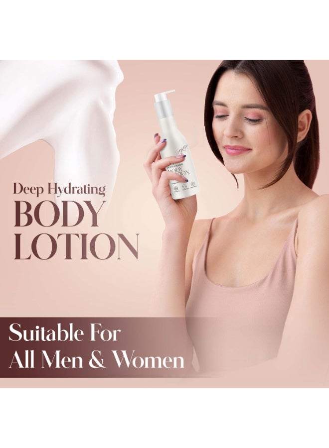 أوزون لوشن ترطيب عميق للجسم للرجال والنساء | مثالي لجميع أنواع البشرة | زبدة الشيا مع الألوفيرا وزيت اللوز والبنتافيتين | لمسة نهائية غير لزجة | 190 مل (عبوة من 1) - Image 3