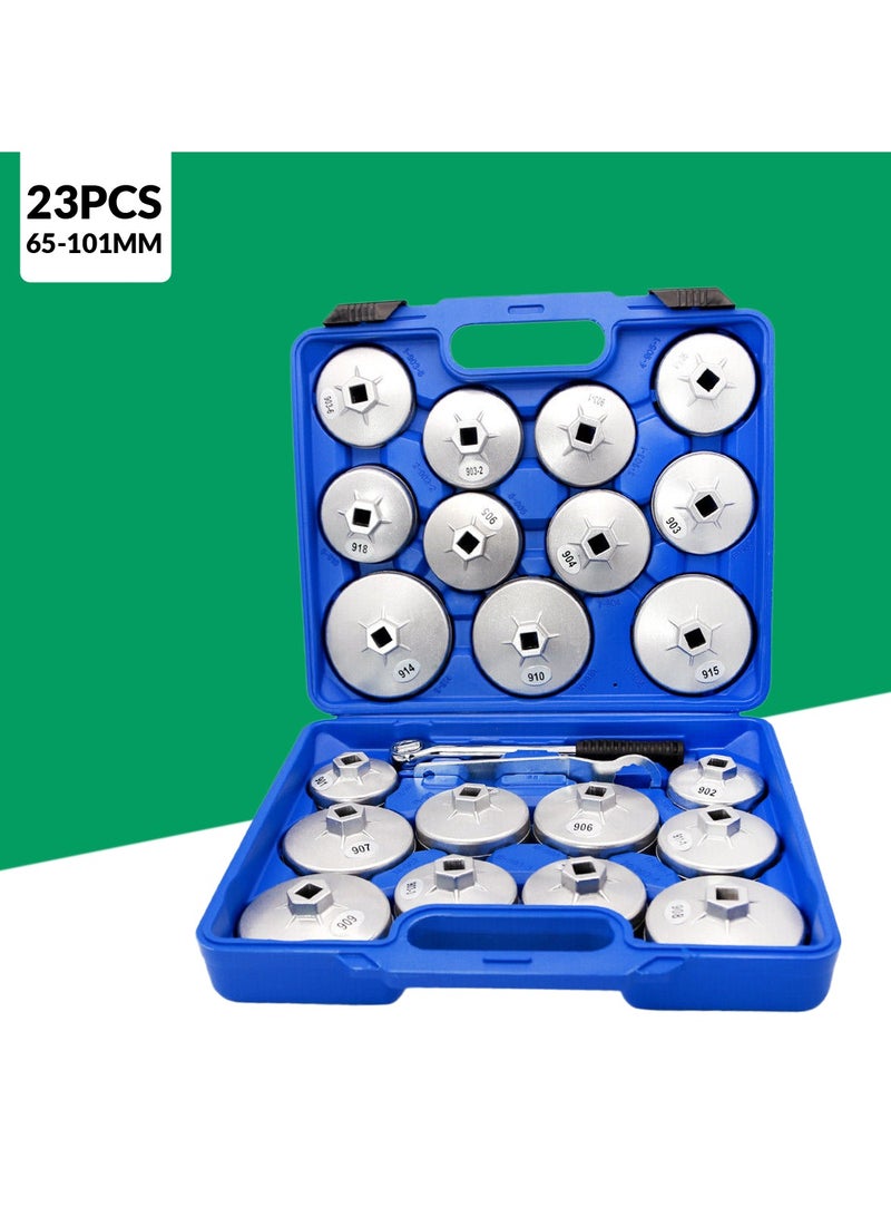 Oil Filter Cap Wrench Kit, 65-101mm Sizes, Car Fuel Filter Remover Tool  - Image 1