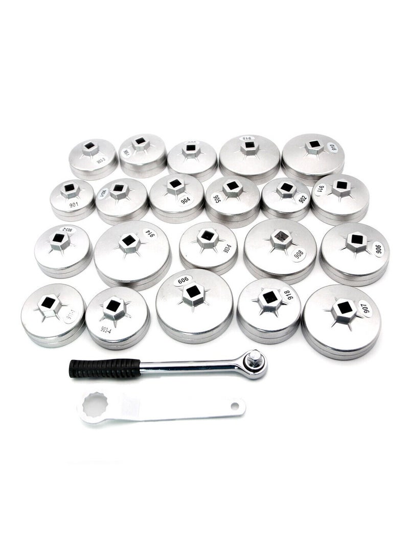 Oil Filter Cap Wrench Kit, 65-101mm Sizes, Car Fuel Filter Remover Tool  - Image 3