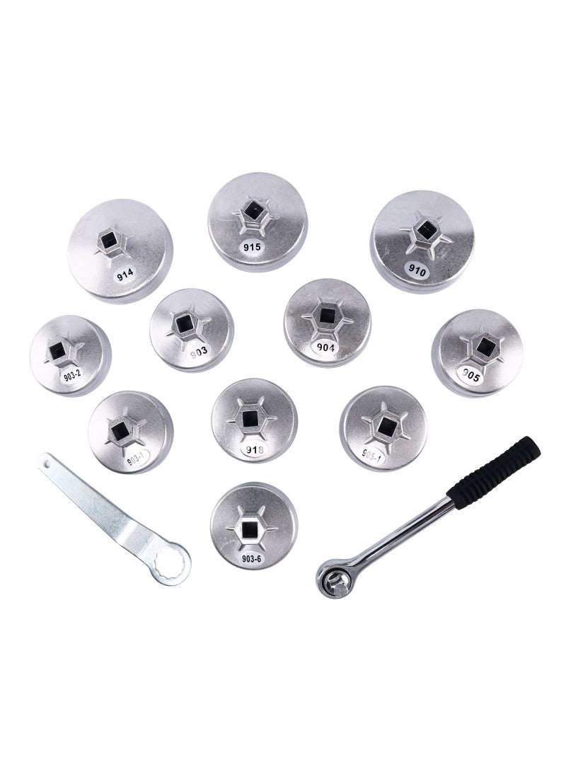 Oil Filter Cap Wrench Kit, 65-101mm Sizes, Car Fuel Filter Remover Tool  - Image 4