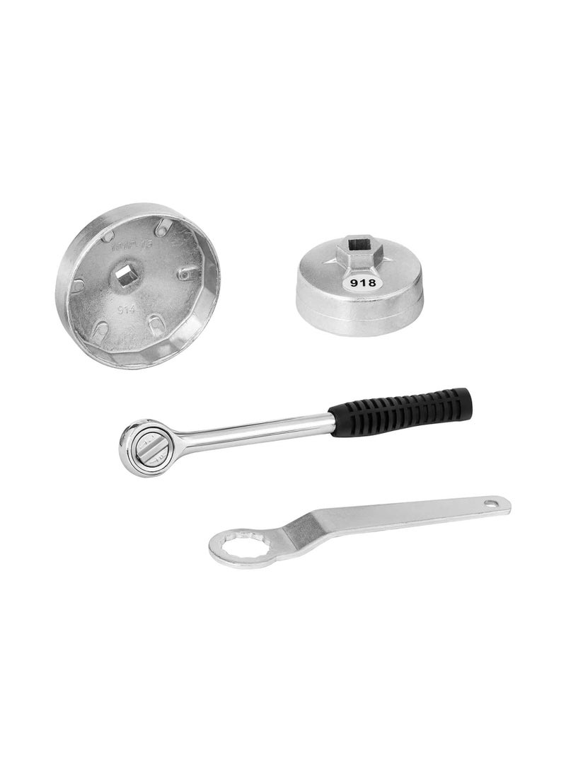 Oil Filter Cap Wrench Kit, 65-101mm Sizes, Car Fuel Filter Remover Tool  - Image 5