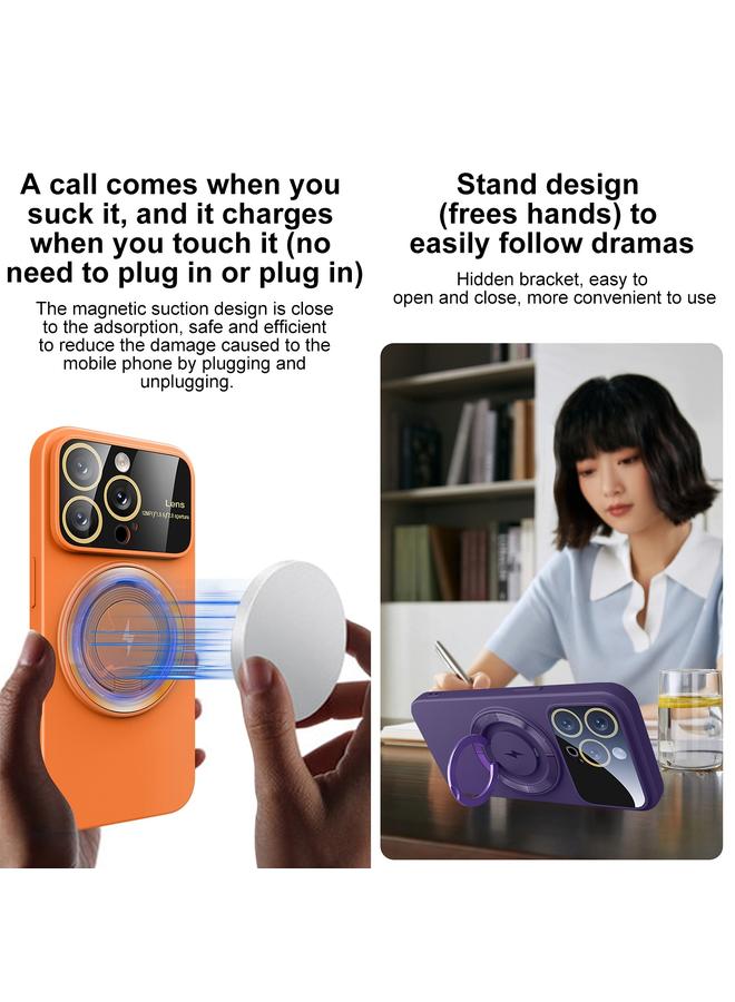 S-TOP Case For iPhone 15 Pro Max Large Window MagSafe Magnetic Holder Phone Case - Image 5