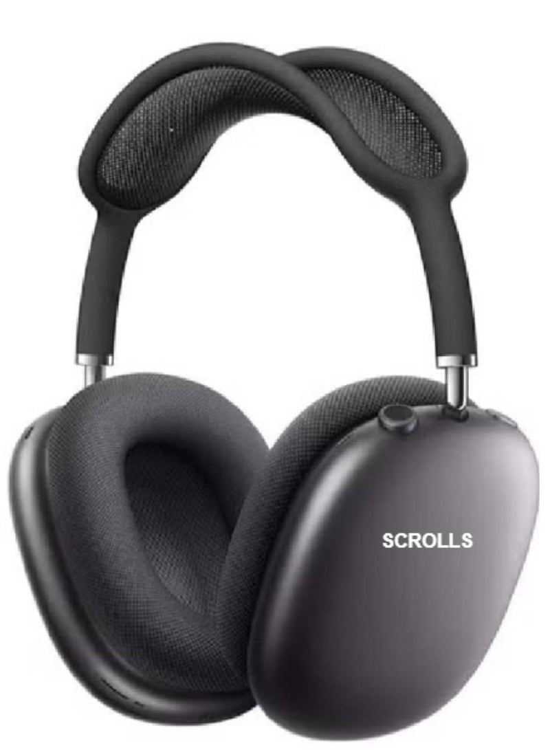 Scrolls P9 Pro Max Immersive Active Noise Cancelling Over-Ear Headphones, Epitome of Cutting-Edge Design and Premium Sound Quality. Elevate Your Listening Experience, Fusion of Style and Comfort (Black) - Image 5