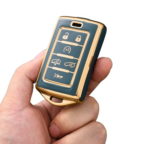 ELOHEI Key Fob Cover for Jeep, Premium Soft Full Protection Key Fob Case for 2022 2023 2024 Jeep Cherokee Grand Cherokee Wagoneer Grand Wagoneer Compass Renegade Accessories(Gray) - Image 5