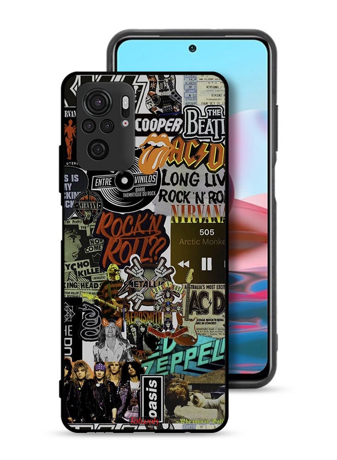 Tolwak Xiaomi Redmi Note 10S Protective Case Cover Long Live Rock N Roll - Image 1