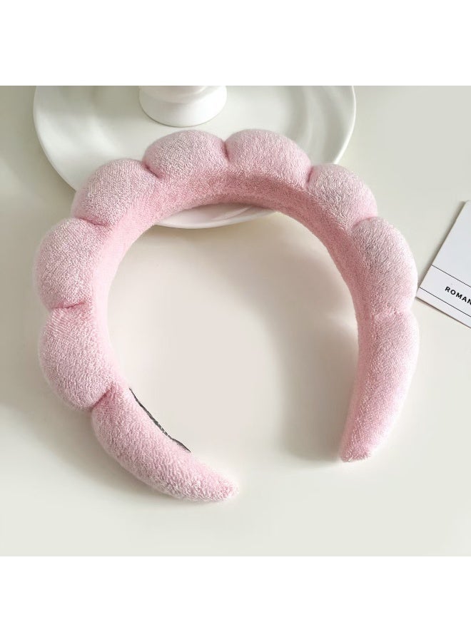 Spa Headband for Face Washing & Makeup, Skincare Hair Band with Wrist Wash Bands and Hair Clips - Image 2