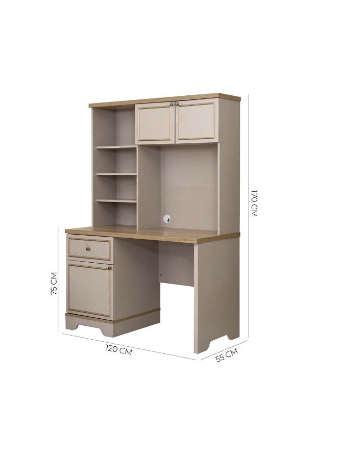 ROYAL FURNITURE Riverina Study Desk – Grey and Oak for Home Office - Image 2