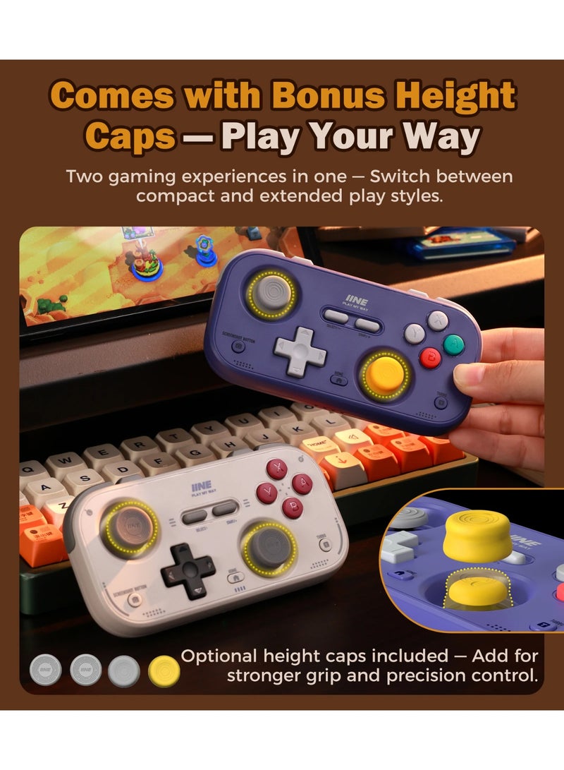 IINE Retro-style game controller in a bag, 1000Hz embedded joystick, Hall effect joystick, portable mini gamepad, customizable controls. - Image 5