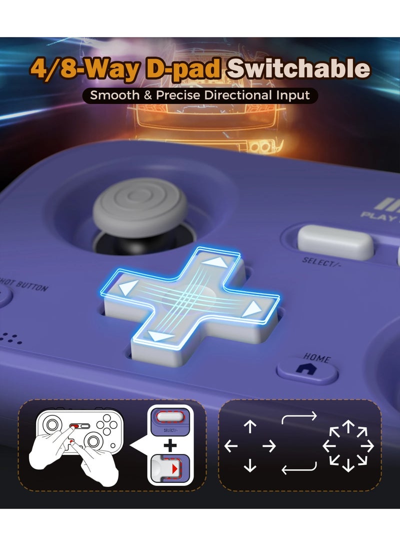 IINE Retro-style game controller in a bag, 1000Hz embedded joystick, Hall effect joystick, portable mini gamepad, customizable controls. - Image 3