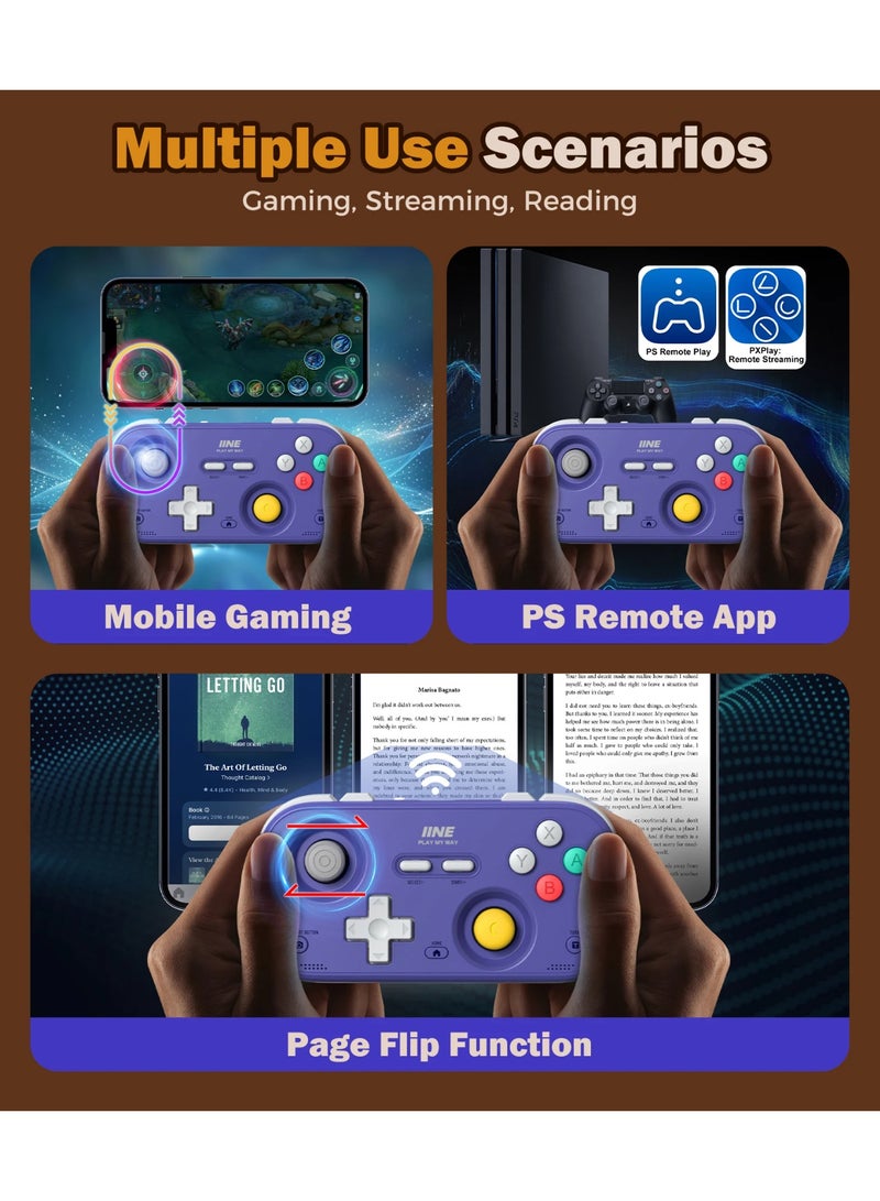 IINE Retro-style game controller in a bag, 1000Hz embedded joystick, Hall effect joystick, portable mini gamepad, customizable controls. - Image 2