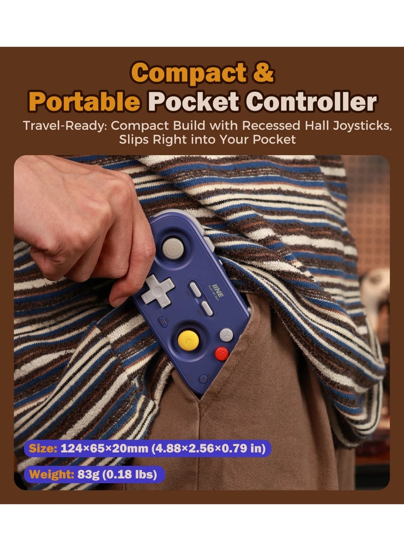 IINE Retro-style game controller in a bag, 1000Hz embedded joystick, Hall effect joystick, portable mini gamepad, customizable controls. - Image 4