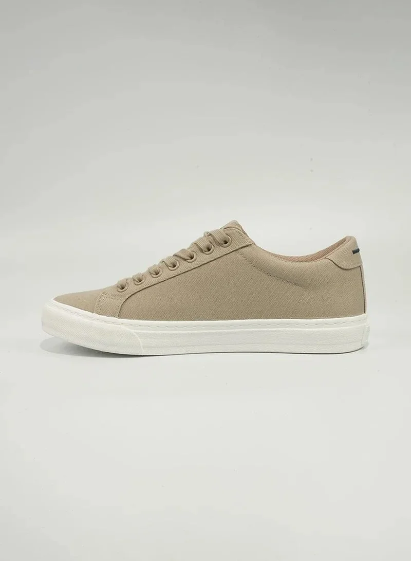 U.S. Polo Assn. USPA ZEMA GLB Men’s Sneakers – Sand | Casual Canvas Lace-Up Everyday Shoes