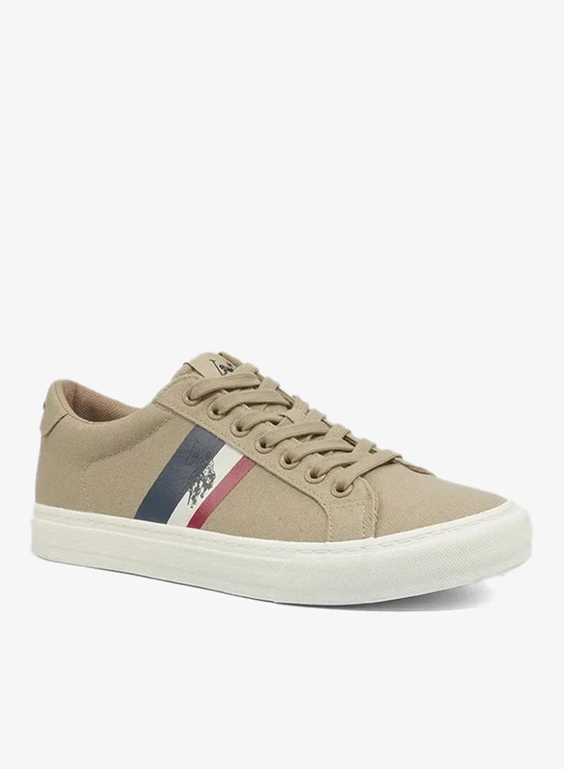 U.S. Polo Assn. Sand USPA ZEMA GLB Men’s Sneakers – Sand | Casual Canvas Lace-Up Everyday Shoes for Men | Best Price UAE