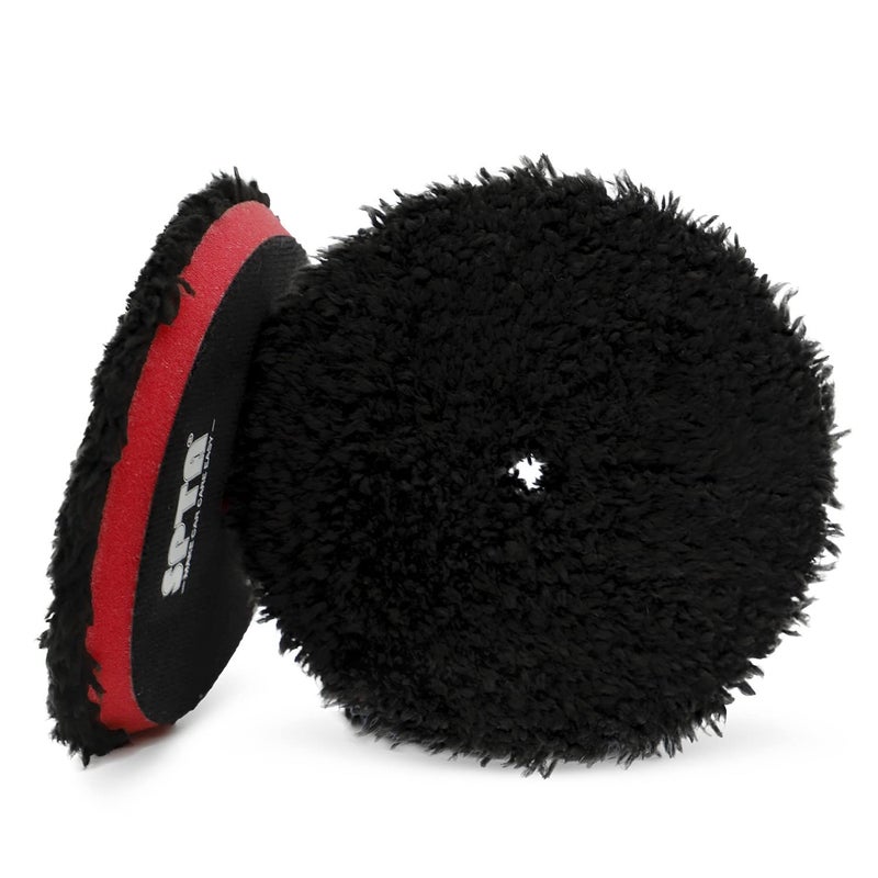 SPTA Microfiber Polishing Pad 2Pcs 6Inch 150mm Microfiber Cutting Finishing Disc with Hook  Loop Backing for Car Buffer Polisher Cutting Buffing Waxing and Polishing
