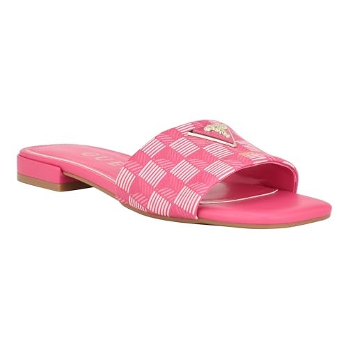GUESS صندل مسطح للنساء من غيس، وردي فوشيا 660، 6 - Image 1