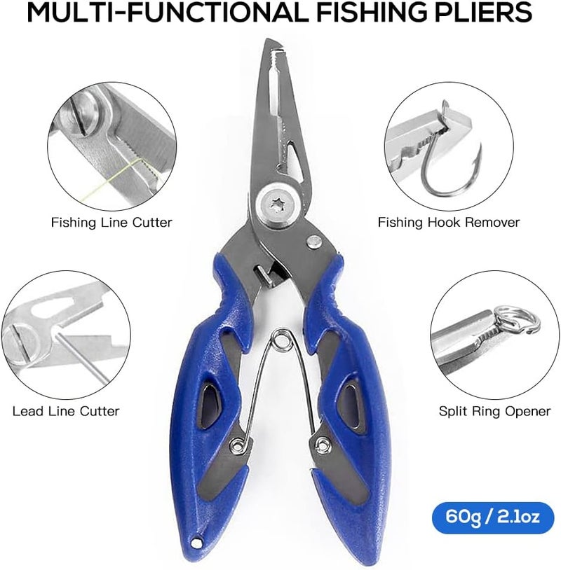 Eacam 263pcs Fishing Accessories Kit with Tackle Box, Including Octopus Hooks Jig Hooks Fishing Weights Sinker Slides Spoon Lures Fit for Freshwater and Saltwater Fishing - Image 4