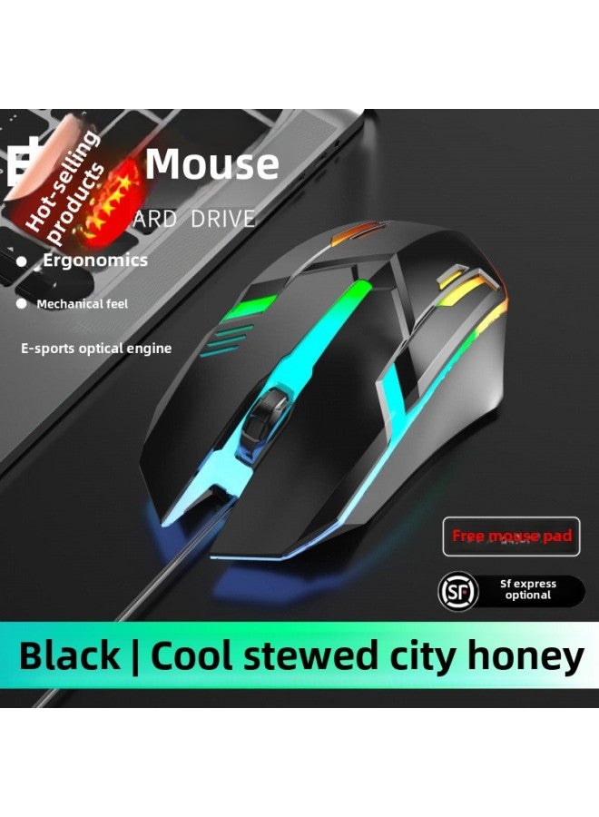 For Dell Mechanical Wired Mouse E-sports Game Desktop Computer Internet Cafe Special Mute Silent Notebook-Colour:Upgraded Model-white★Side-wing Streamer  Is Sensitive And Has No Delay  - Image 5