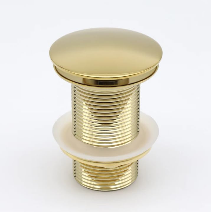 B Backline Brass Heavy Quality Full Threaded Pop Up Waste Coupling 32 MM 5 Inche 5 Gold Glossy - Image 1