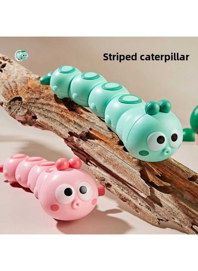 Coil Caterpillar Toy Infant Crawling Will Move Will Run Puzzle Clown Fish On The Chain Winding Direct Batch-Color:Caterpillar  Bag