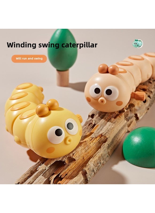 Coil Caterpillar Toy Infant Crawling Will Move Will Run Puzzle Clown Fish On The Chain Winding Direct Batch-Color:Caterpillar  Bag