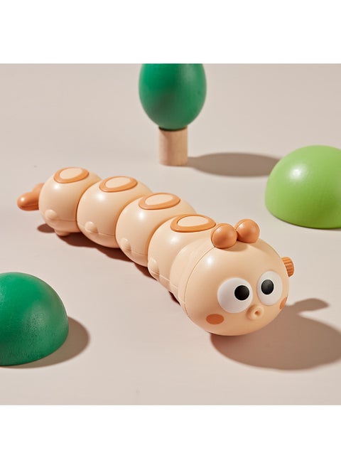Coil Caterpillar Toy Infant Crawling Will Move Will Run Puzzle Clown Fish On The Chain Winding Direct Batch-Color:Caterpillar  Bag
