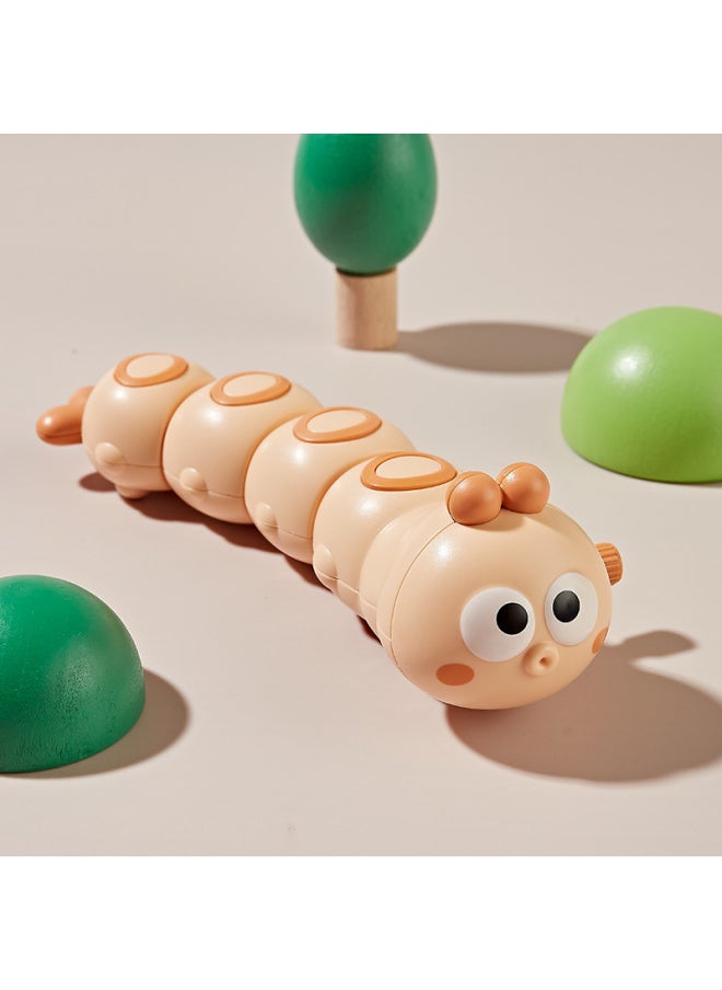 Coil Caterpillar Toy Infant Crawling Will Move Will Run Puzzle Clown Fish On The Chain Winding Direct Batch-Color:Caterpillar  Bag