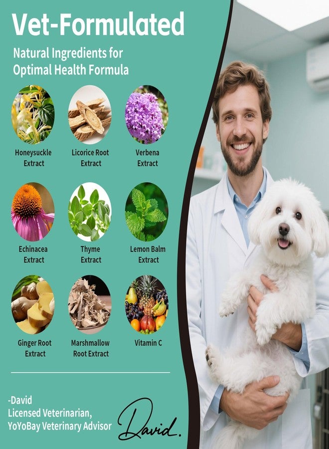 VivaElixir Kennel Cough Medicine for Dogs – Natural Respiratory Support | Helps Soothe Tracheal Collapse, Dry & Wet Cough, Choking & Wheezing | Honeysuckle, Licorice, Lemon Balm 200 chew - Image 3