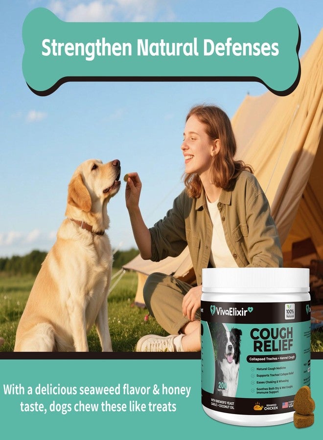 VivaElixir Kennel Cough Medicine for Dogs – Natural Respiratory Support | Helps Soothe Tracheal Collapse, Dry & Wet Cough, Choking & Wheezing | Honeysuckle, Licorice, Lemon Balm 200 chew - Image 5