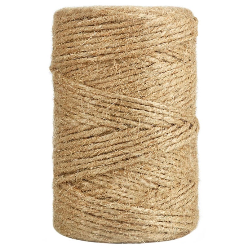 Vivifying Jute Twine 328 Feet 3mm Strong Natural Garden Twine for Climbing Plants Tomatoes Crafts Gift Wrapping and Decoration Brown