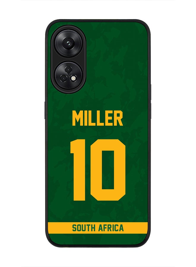 Stylizedd Rugged Black Edge Case for Reno 8T 4G, Slim fit Soft Case Flexible Rubber Edges Thin Cover - Player Name - AB de Villiers, Jersey Number- 17 - Image 1