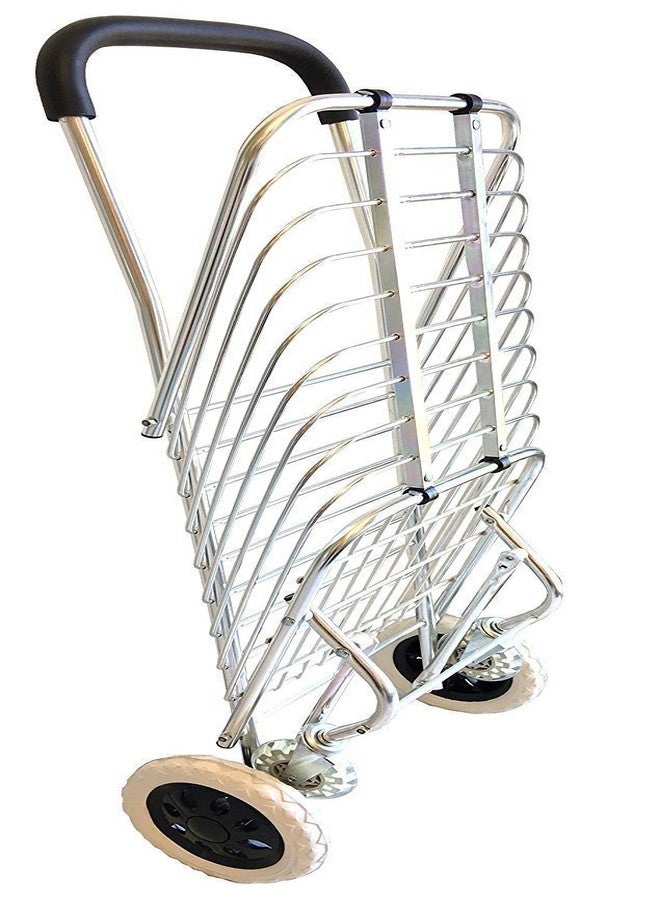 RAMYAENT Luggage Rolling 4 Wheels Trolley Cart Aluminum Folding Shopping Cart Trolley with Wheel Travel Luggage Shopping Trolley - Image 4