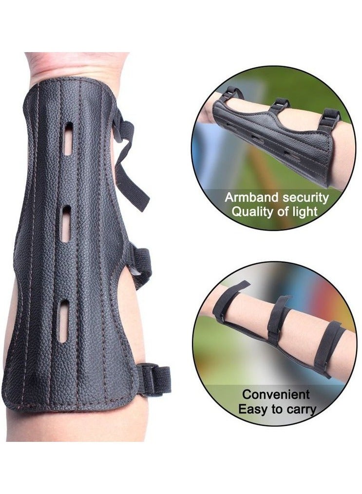 Generic Leather Arm Guard, Forearm Protector, for Protection from Bowstring Recoil, 22cm Length  - Image 3