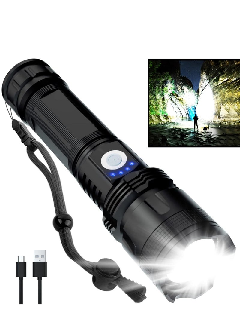general Rechargeable Flashlights High Lumens, Super Bright LED Flash Light, 5 Modes, IPX5 Waterproof Handheld Flash Light for Home, Emergencies, Camping - Image 1