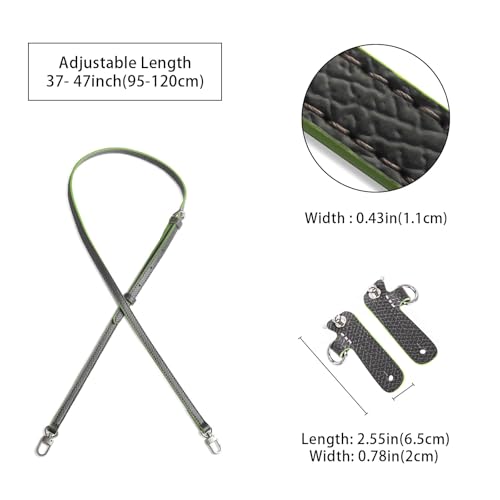 KOMHPS Purse Straps Replacement, Leather Handbag Crossbody Shoulder Strap Adjustable for Longchamp Bag Women - Image 2
