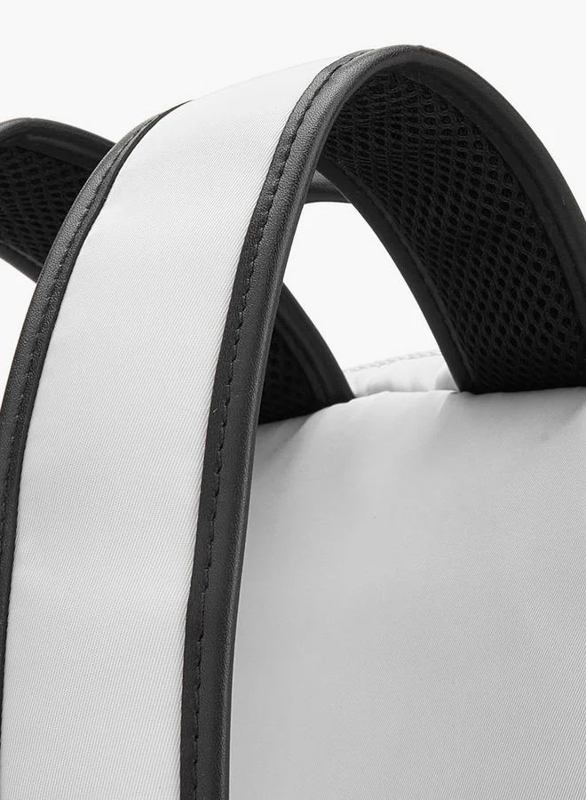 Lee Cooper GREY Logo Applique Backpack With Adjustable Shoulder Straps  | Best Price UAE