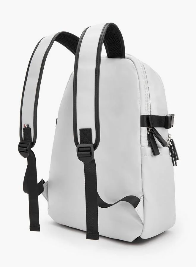 Lee Cooper GREY Logo Applique Backpack With Adjustable Shoulder Straps  | Best Price UAE