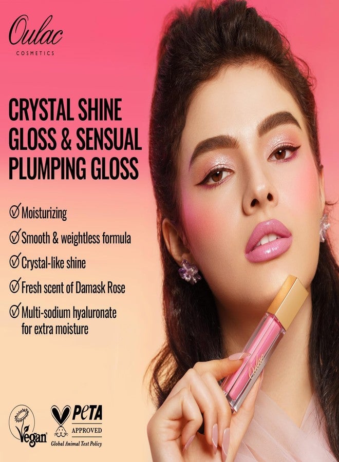 Oulac Purple Lip Gloss High-shine Moisturizing Lip Gloss Oil Liquid Lipstick Non-stick Cup Glitter Lipstick Lip Tint Reduce Fine Lines Lip Glaze For Dry Lip C10 - Image 5