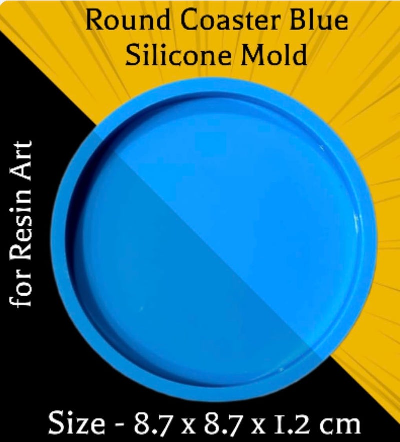 IRIKA Pack of 5 Round Shape Blue Silicone Molds for Resin Art and Craft/Silicone Mould/Resin Mold/Round/Made in India - Image 3