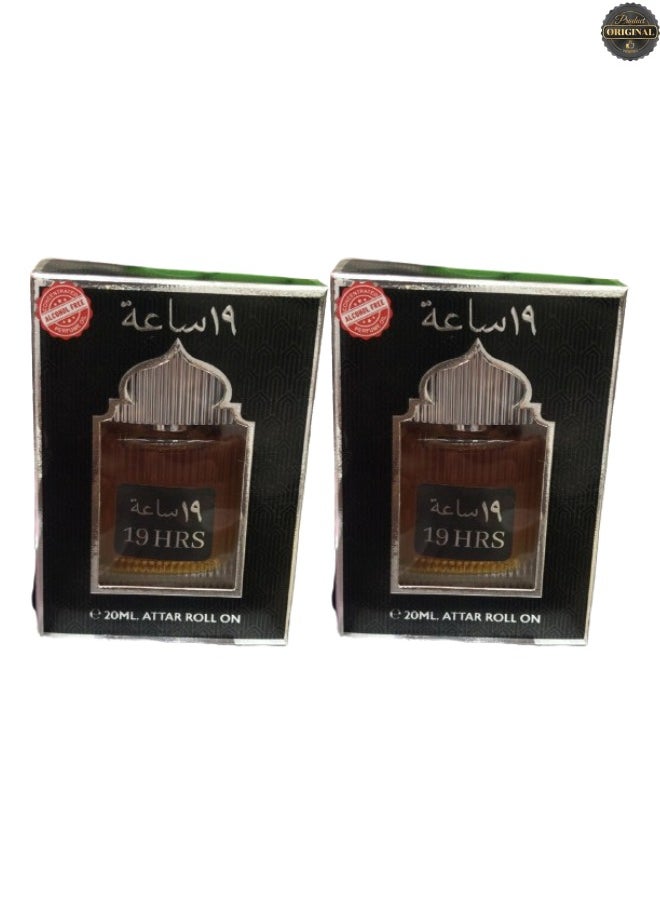 Attar 2 Pieces 19 Hrs Attar Roll 20ML  - Image 1