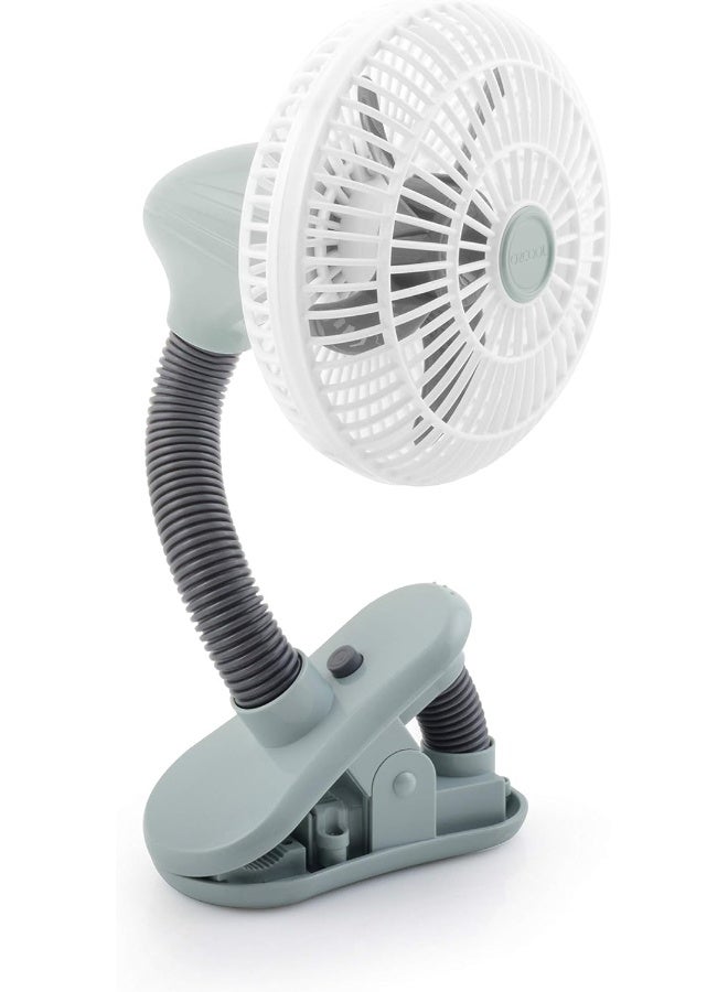 O2COOL 4-inch Clip on Stroller Fan, Gray - Image 1