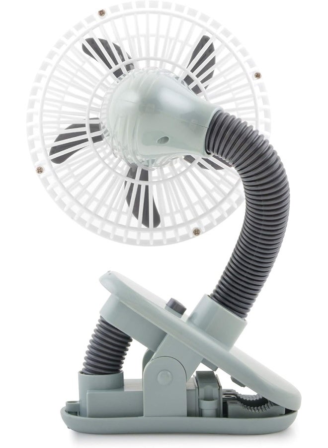 O2COOL 4-inch Clip on Stroller Fan, Gray - Image 3