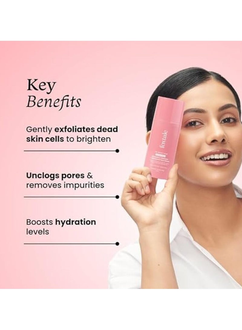 foxtale Purify & Glow Cleanser + Clay Mask - Deep Cleanses Pores, Exfoliating Glow Facial, Instantly Gives Bright Skin, For Normal, Oily and Combination Skin, Men & Women - 100ml - Image 2