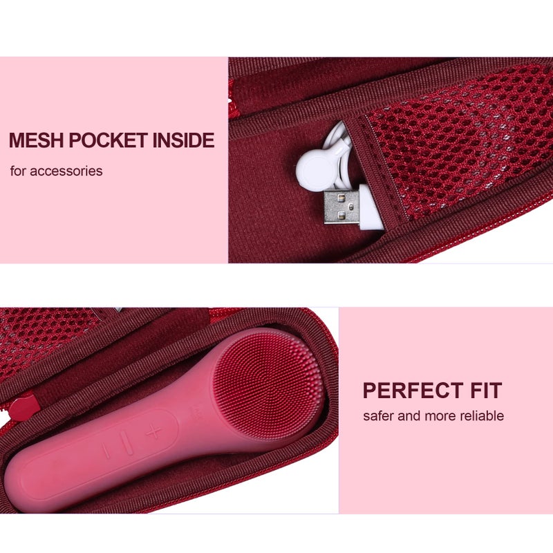 co2CREA Hard Carrying Case Compatible with NÃ¥graCoola CLIE 2 1 Sonic Facial Cleansing Brush (Berry) - Image 5