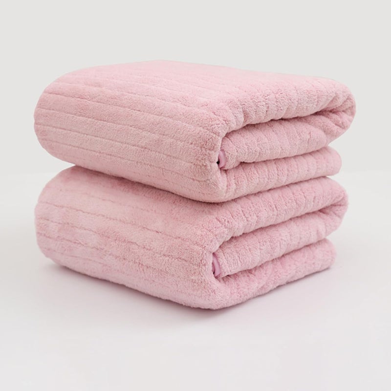 Microfiber Towel 90x160 cm 1 PCS Bath Towel Microfiber Soft, Durable and Light Weight (Pink 600g) Universal design - Image 1