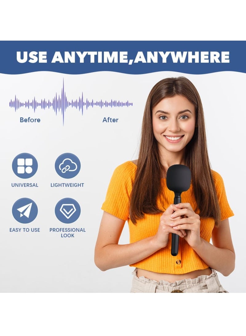 TIGER Microphone Handle Compatible with DJI Rode Wireless Go – Universal Interview Wireless Microphone Adapter with Anti-Wind Foam – Lapel Microphone Mount for Stable, Clear Sound – Portable Audio Accessory for Vlogging, Podcasting, Live Streaming  - Image 5