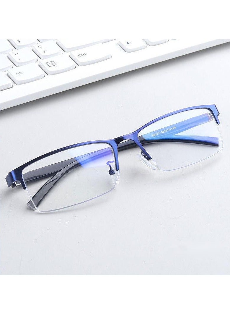 Classic half-frame myopia glasses for women, optional prescription anti-blue light optical glasses frames for men, classic - Image 1