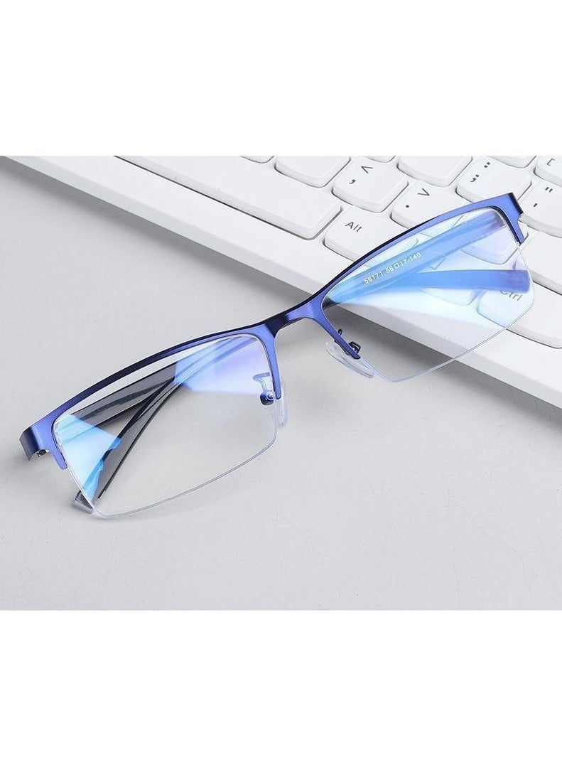 Classic half-frame myopia glasses for women, optional prescription anti-blue light optical glasses frames for men, classic - Image 2