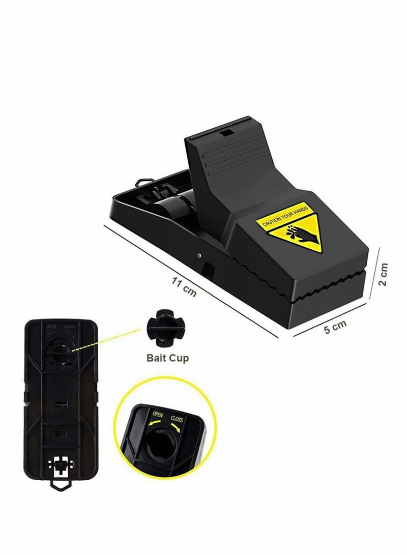 كابتن تيك Mouse Traps Reusable Snap Mice Traps That Work Rodent Killer Easy to Bait, 4 Pack, Sanitary Safe and Effective Indoor Mouse Catcher - Image 5