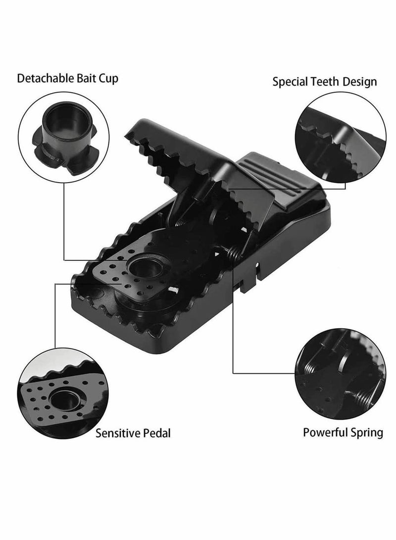 كابتن تيك Mouse Traps Reusable Snap Mice Traps That Work Rodent Killer Easy to Bait, 4 Pack, Sanitary Safe and Effective Indoor Mouse Catcher - Image 4